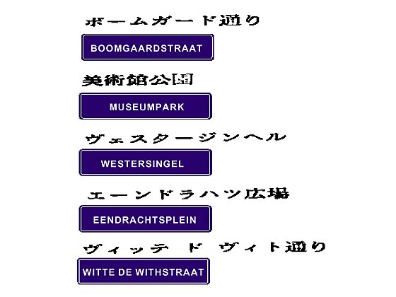 Japanese street names Japanese street names
